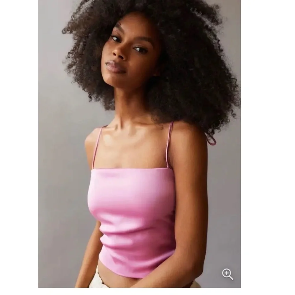 Urban Outfitters Satin Pink Tank Top Size Medium - Picture 1 of 3